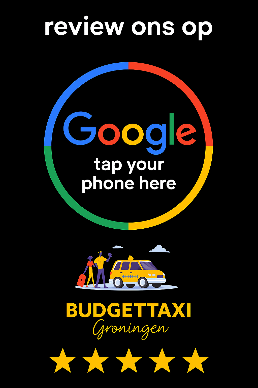 Google review achterlaten voor Budget Taxi Groningen